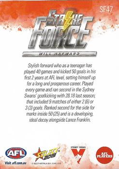2019 Select Footy Stars - Strike Force #SF47 Will Hayward Back